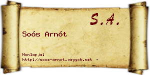 Soós Arnót névjegykártya