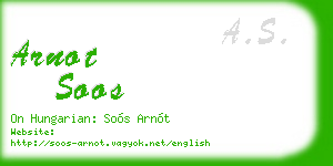 arnot soos business card